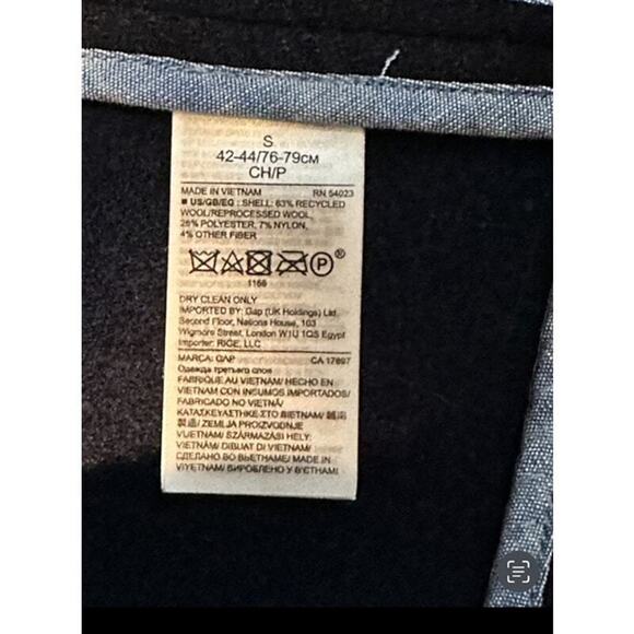 Gap Mens Navy Blue Wool Blazer Sports Coat Jacket Small EUC - Picture 7 of 7